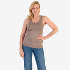 Tamsy Womens Sleeveless Tank Top (Size S, 8-10) - Cream/Off White_7933119_4