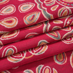 Closeout Deal Super Soft Shawl (One Size) - Red Based with Multi Flowers