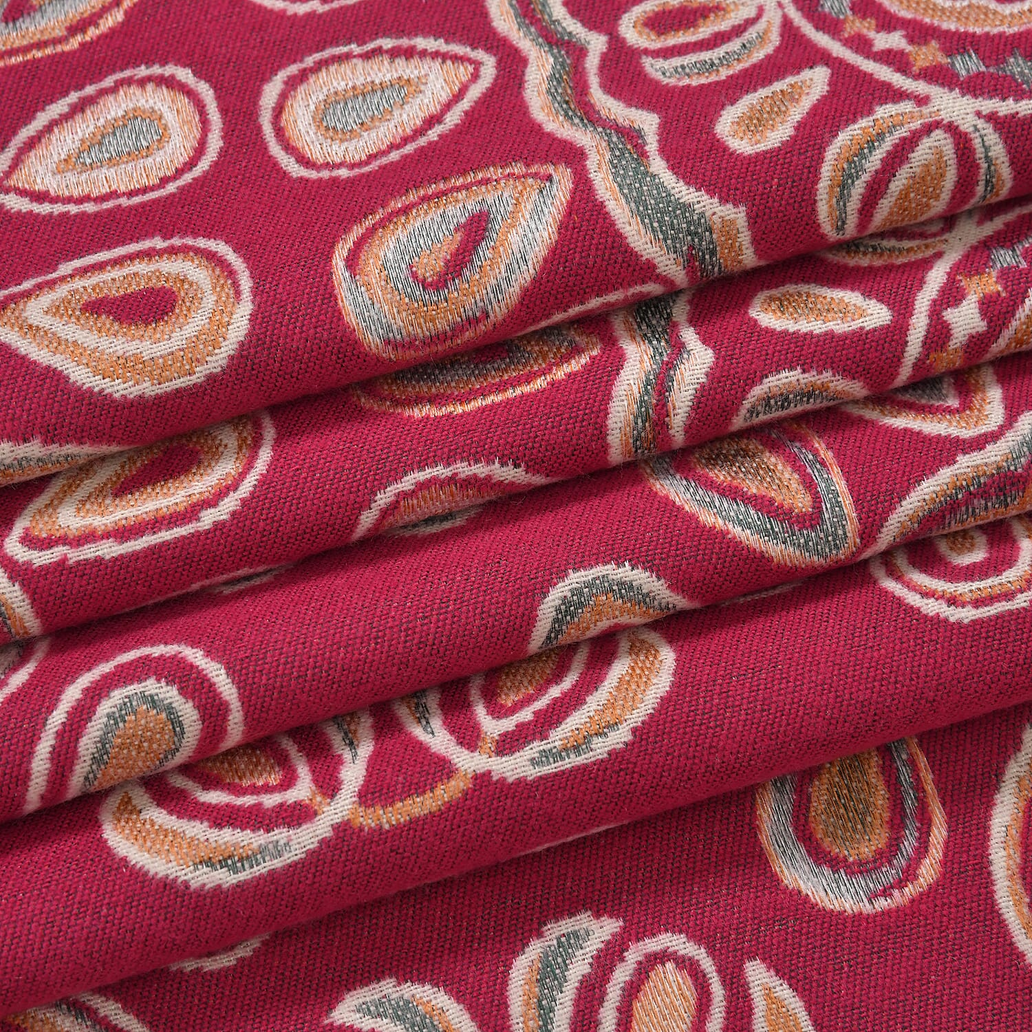 Closeout Deal Super Soft Shawl (One Size) - Red Based with Multi Flowers