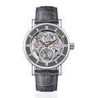 Trenton -  The Herald Automatic Skeleton Watch with Leather Strap With Lifetime Warranty_7951146