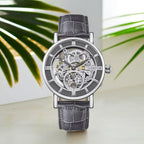 Trenton -  The Herald Automatic Skeleton Watch with Leather Strap With Lifetime Warranty_7951146_2