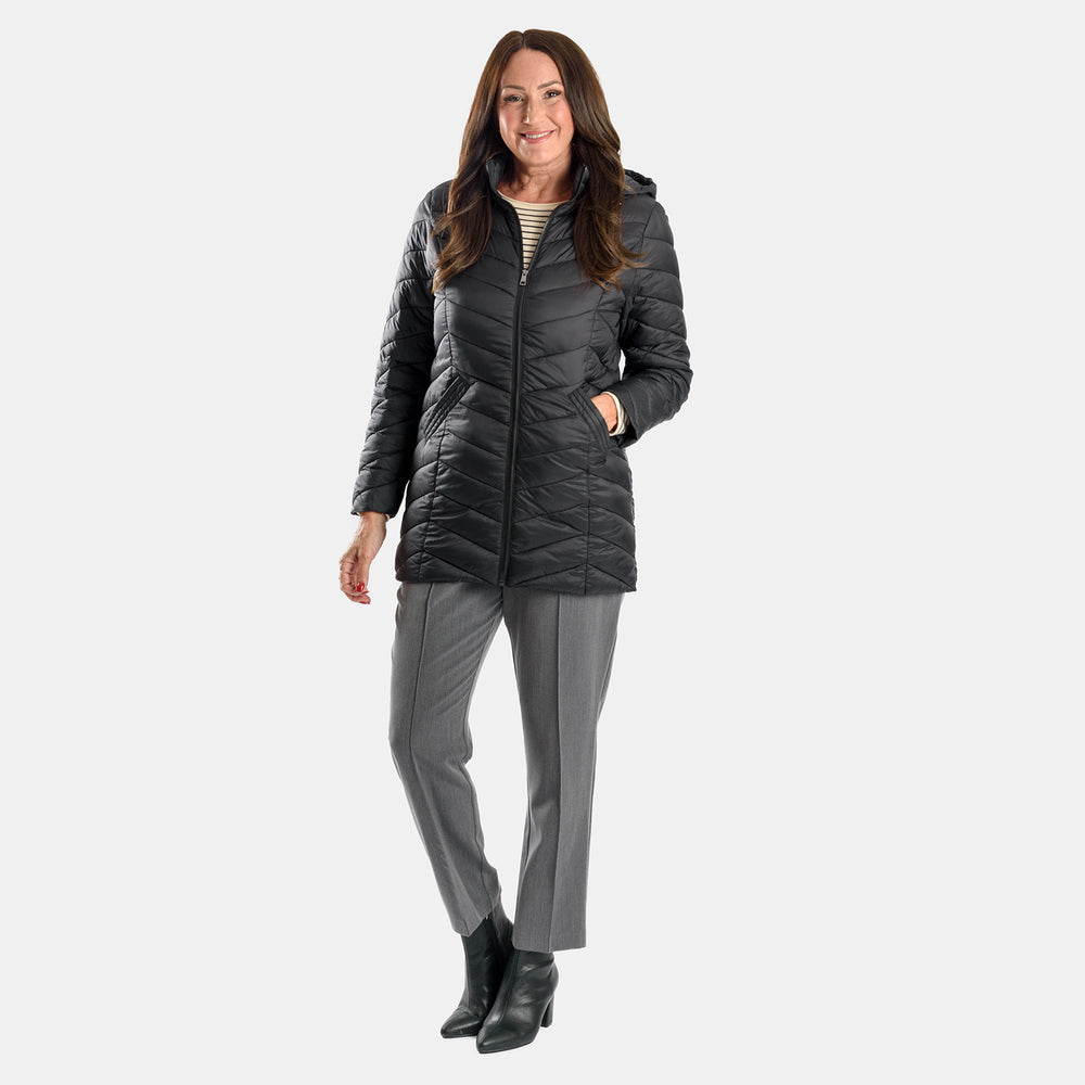 Classic Polyamide Coat - Black_7964168