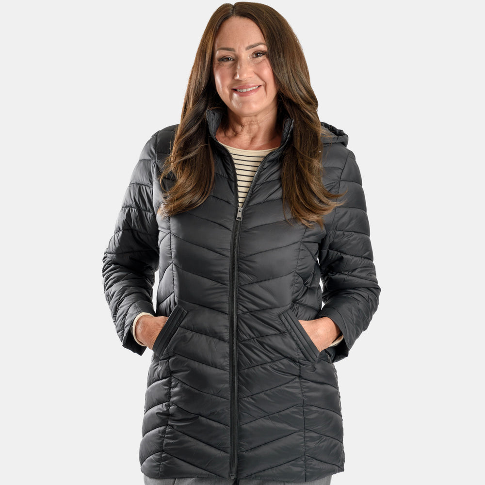 Classic Polyamide Coat - Black_7964168_3
