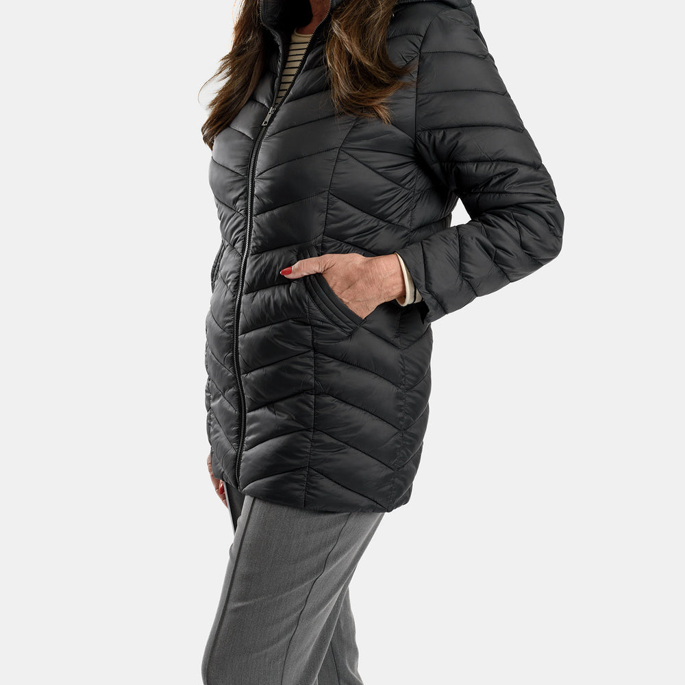 Classic Polyamide Coat - Black_7964168_5