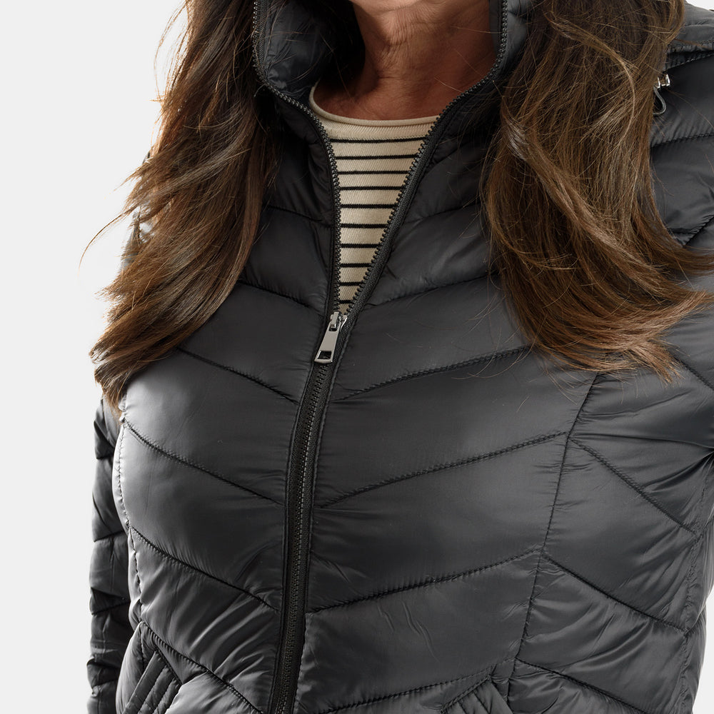 Classic Polyamide Coat - Black_7964168_6