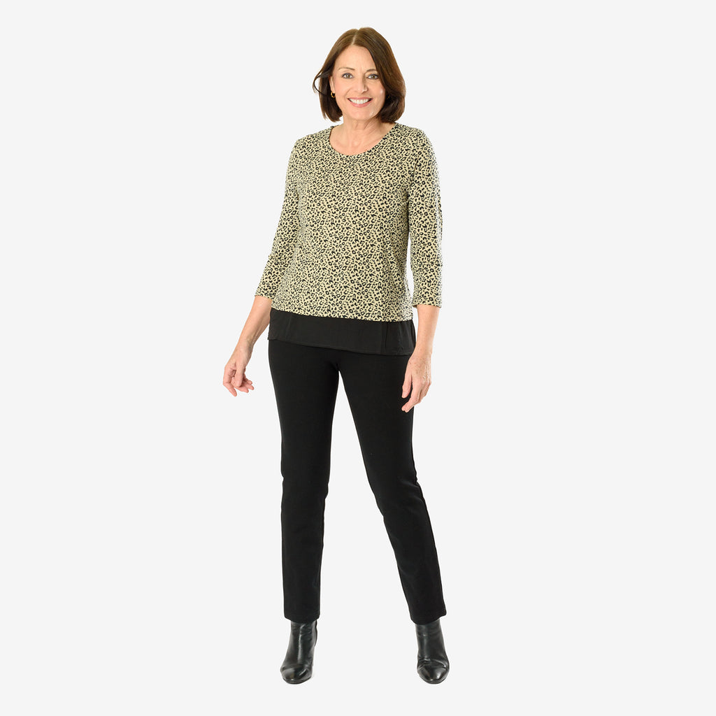 Auburn Animal Print Top (Size 20 to 22)  - Beige_7966052