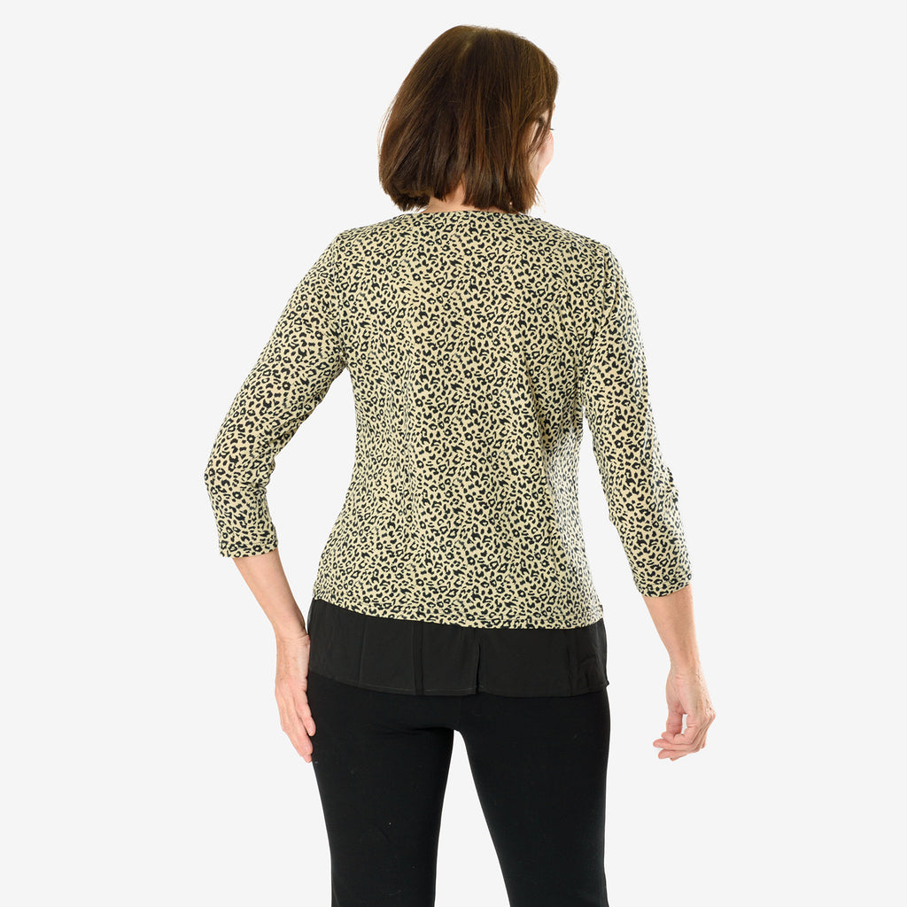 Auburn Animal Print Top (Size 20 to 22)  - Beige_7966052_3