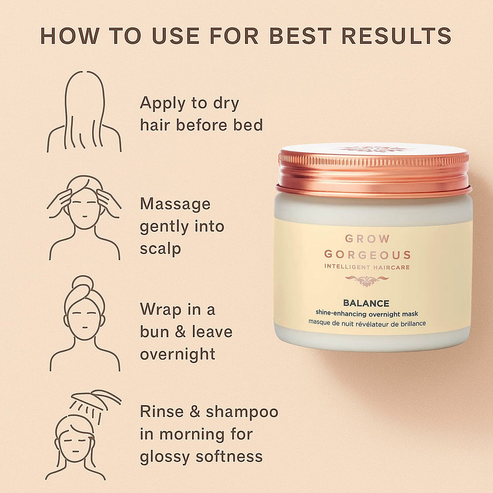 Grow Gorgeous Balance Shine-Enhancing Overnight Mask - 200ml