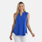 Tamsy Sleevless Relax Fit Blouse (Size S, 8-10) - Royal Blu E_7970151