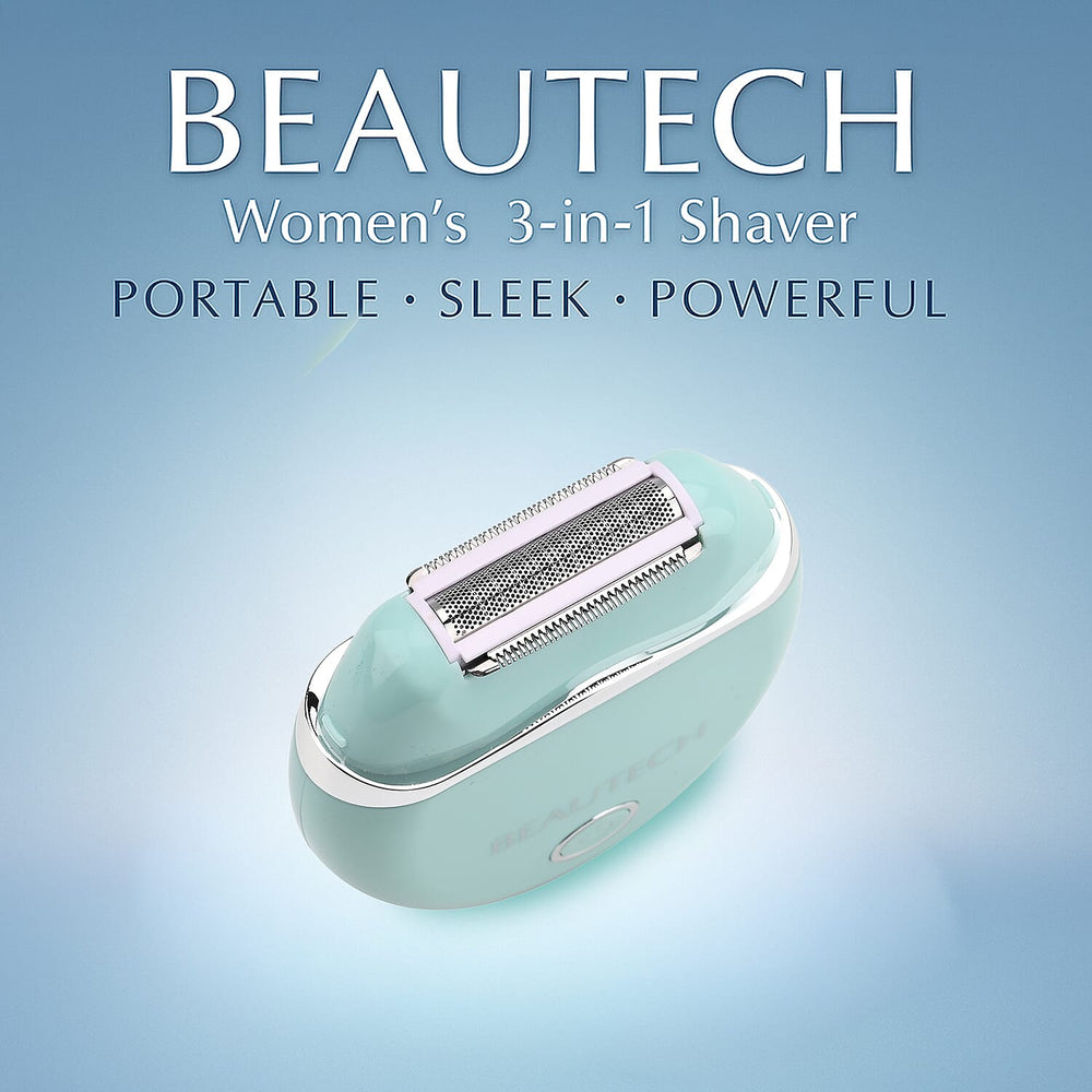 Beautech Womens Portable 3 in 1 shaver with USB Charging - Green