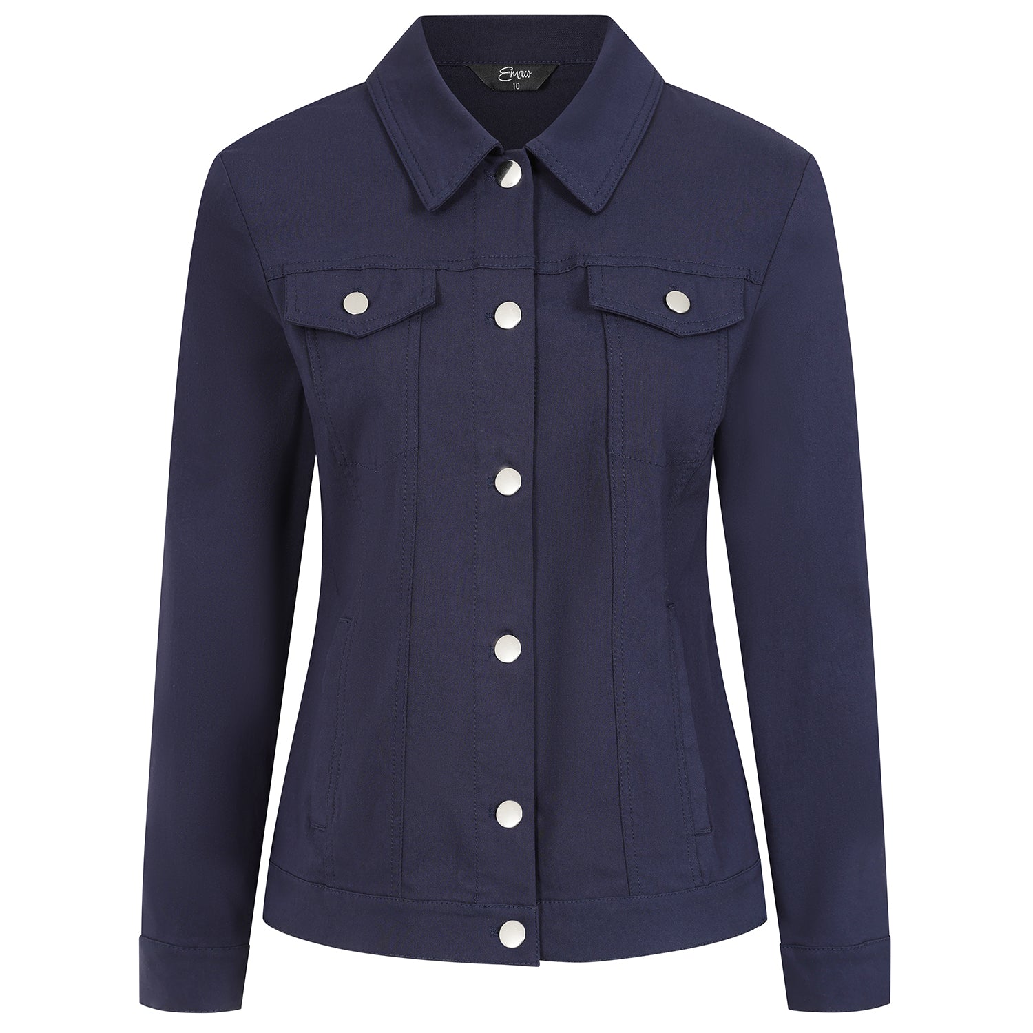 Emreco Stretch Jean-Style Jacket (Size 12) - Navy_7972837_2