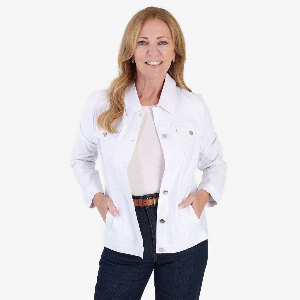 Classic BENGALINE Woven Jacket - White_7972925_1