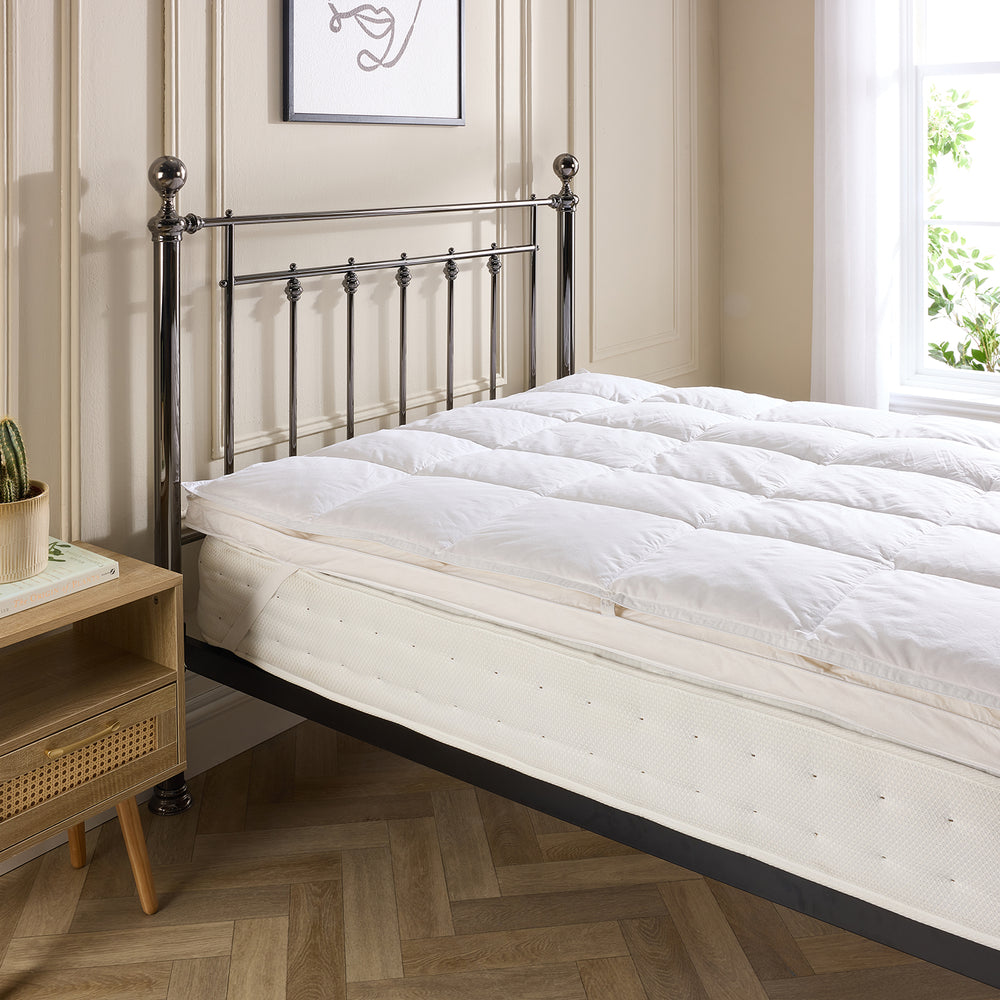 Duck Feather & Down Dual Layer Mattress Topper (Size Single) - White_7974415_1