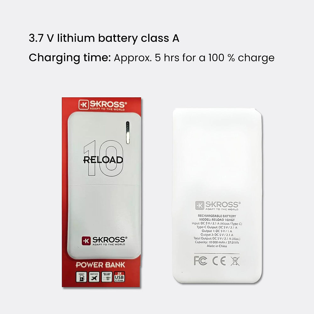 Skross 10000Mah Powerbank - White