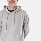 Unisex Loose Fit Hoodie With Kangaroo Pocket and Drawstring 280 GSM (Size S )  - Grey_7978627_3