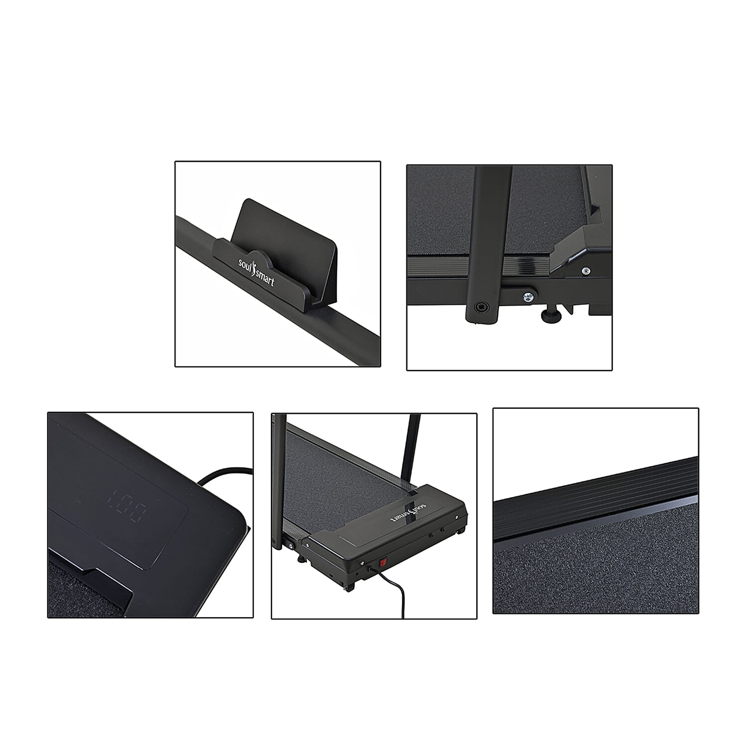 SOULSMART Treadmill with Handle - Black