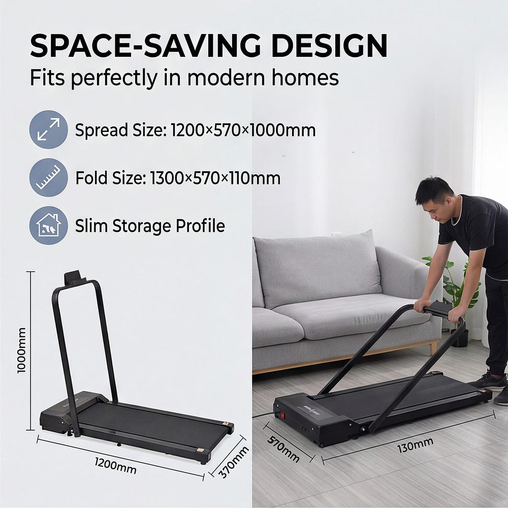 SOULSMART Treadmill with Handle - Black