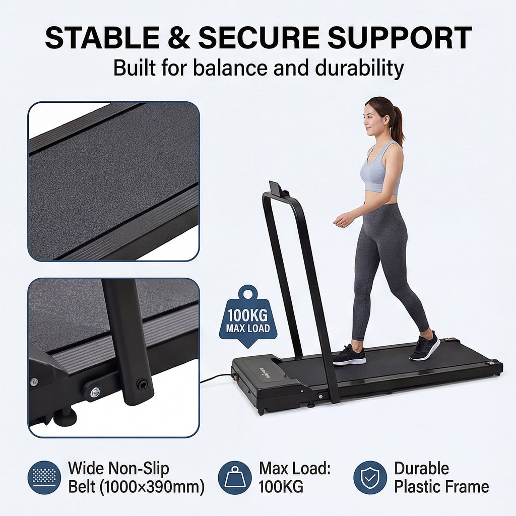 SOULSMART Treadmill with Handle - Black