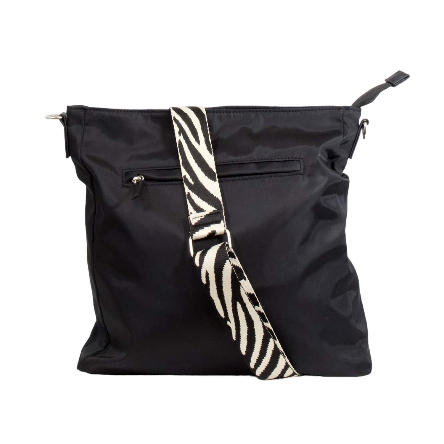 Nicole Brown Nylon Giraffe Tote Bag - Black_7982866