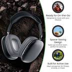 Wireless Bluetooth Headphone with Noise Cancellation - Black