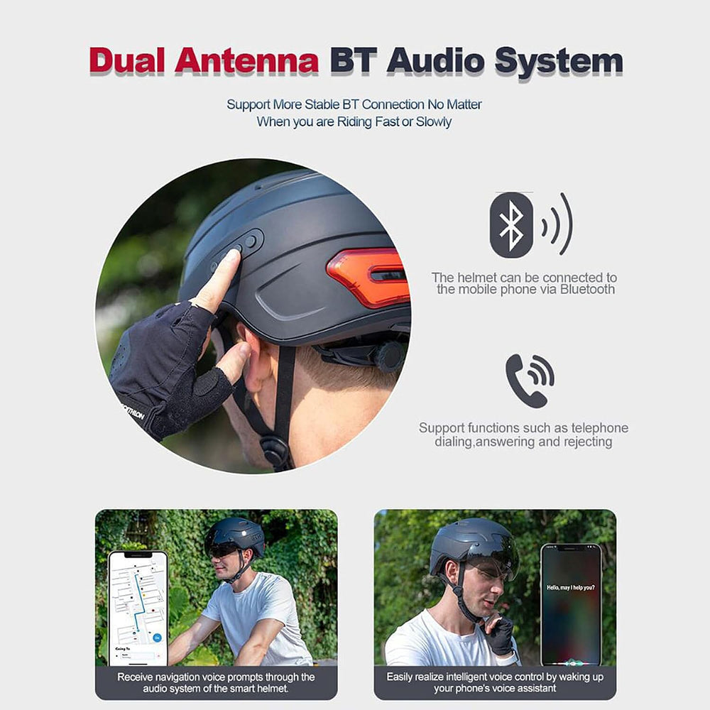 Smart Electric Helmet with Turn Signals - Auto Brake Detection