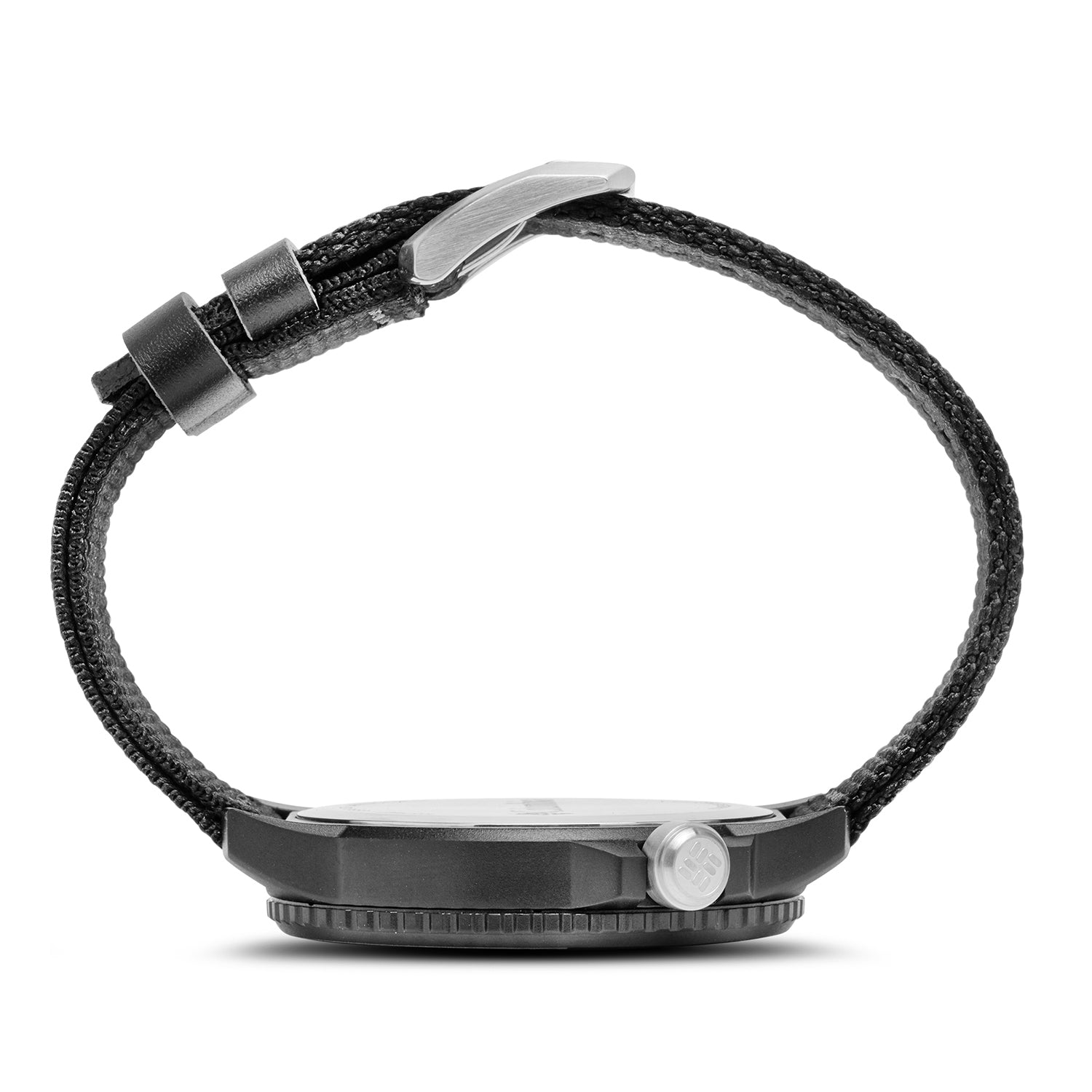 Columbia Cross Trails Quartz Movt. Black Dial Mens Watch with Black Canvas Strap_7992376_2