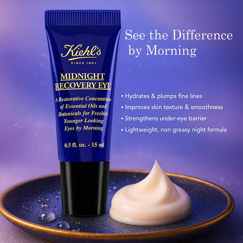 Kiehls Midnight Recovery Eye - A Restorative Eye Cream for Younger-Looking Eyes by Morning.
