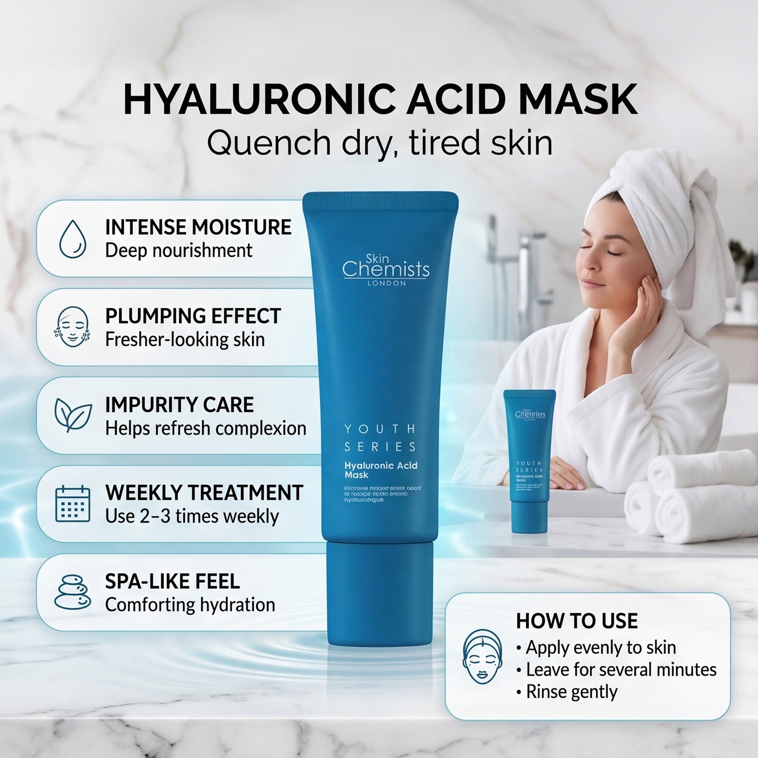 SkinChemists Hyaluronic Acid Mask and Facial Serum Gift Set