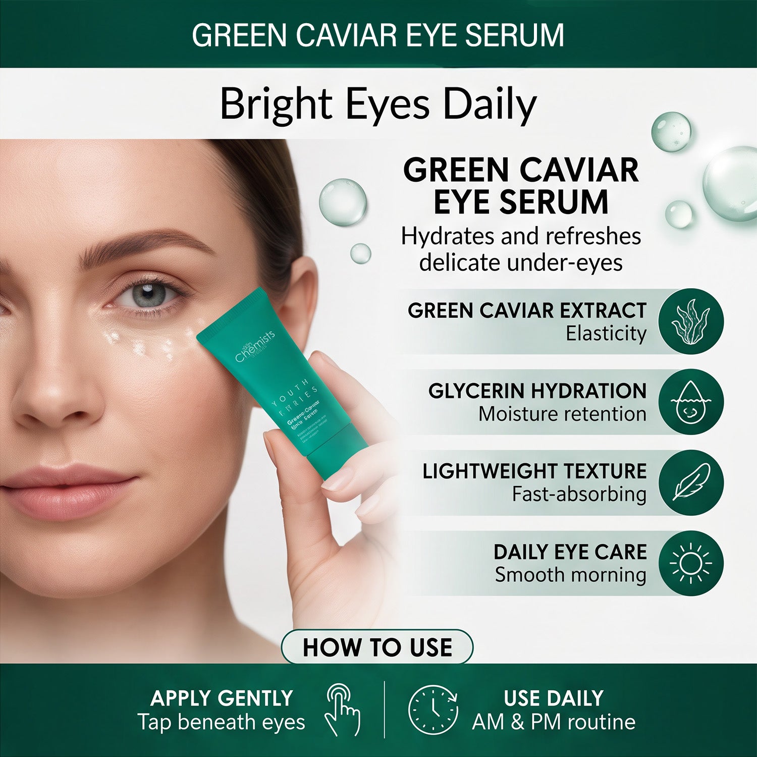 SkinChemists Green Caviar Eye and Facial Serum Gift Set