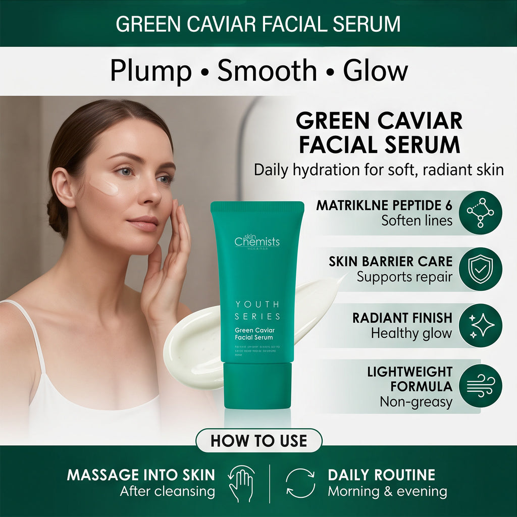 SkinChemists Green Caviar Eye and Facial Serum Gift Set