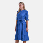 La Marey Patterned Midi  - Blue & Blue_7997337_2