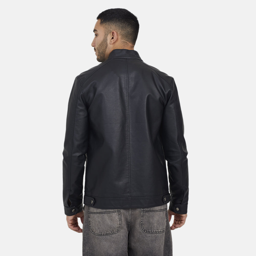 Brave Soul PU Jacket - Black_7997629_3