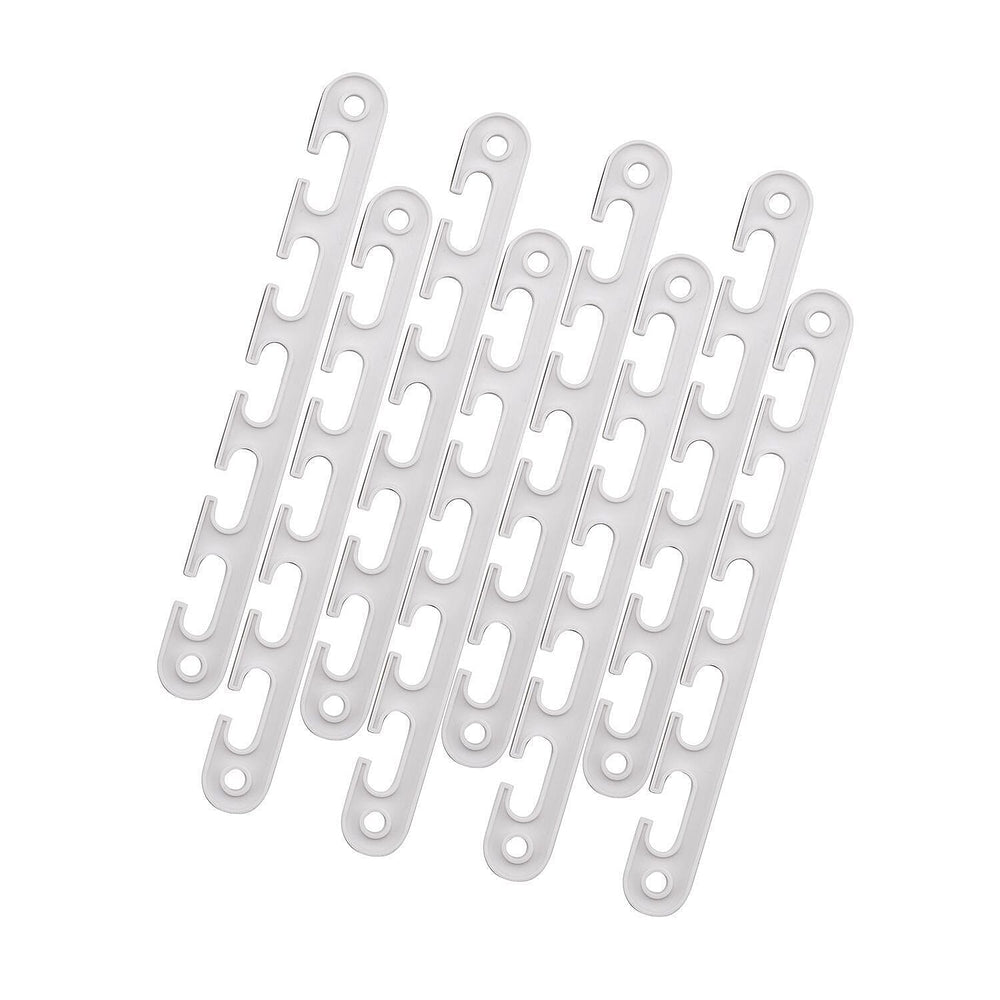 8 Piece Set - Space Saving Hanger (Size 10x7 cm) - White