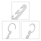 8 Piece Set - Space Saving Hanger (Size 10x7 cm) - White