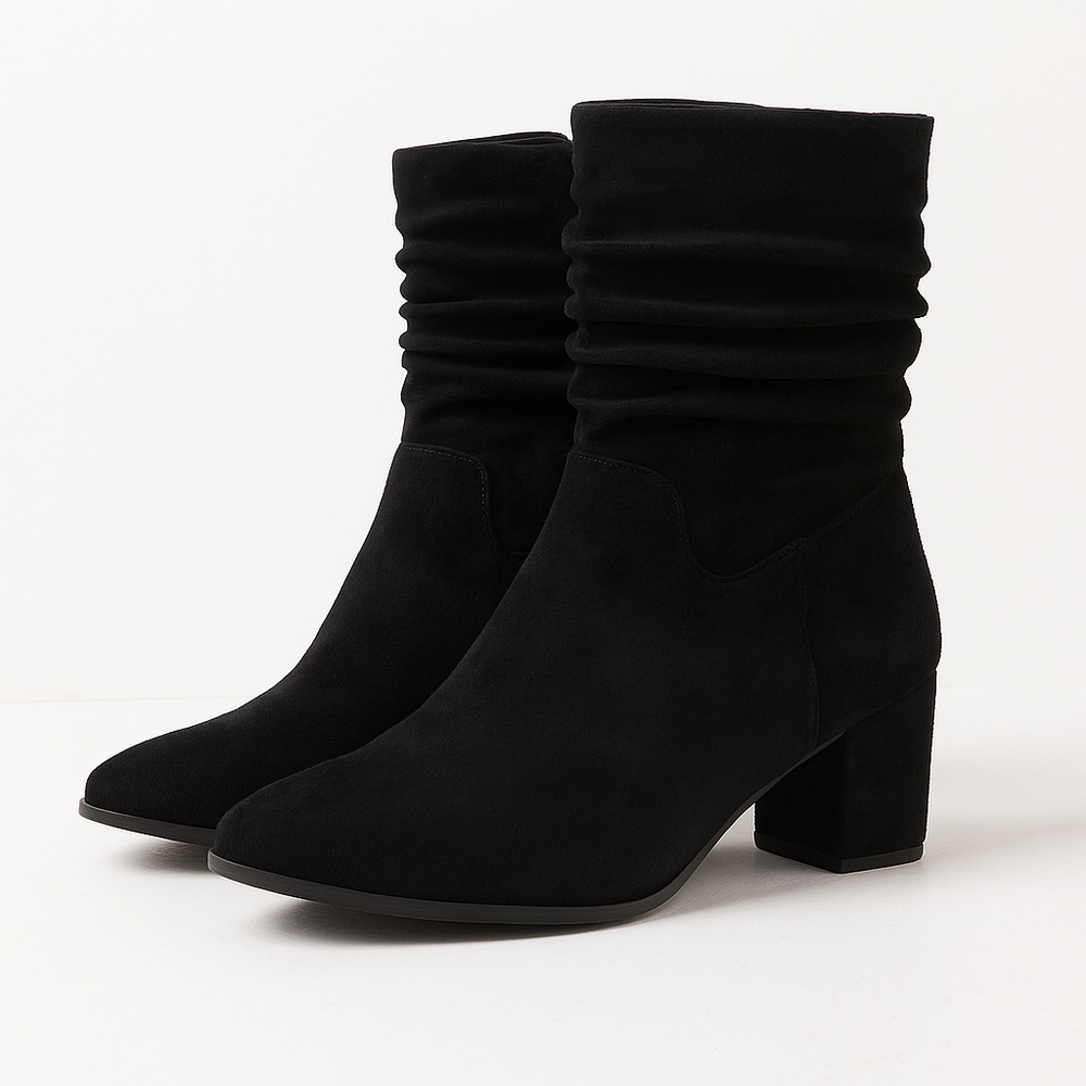 Emma Zipped Pull-On Ladies Boots (Size 4) - Black Mf_8017909