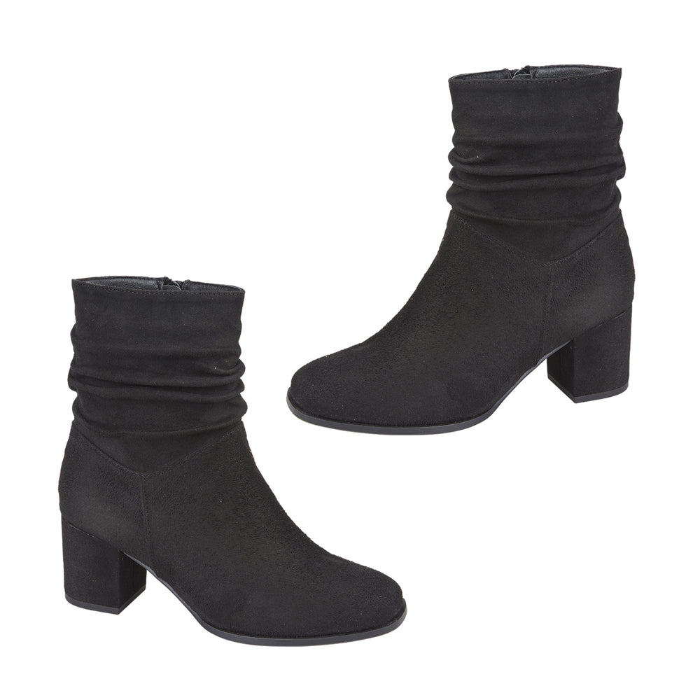 Emma Zipped Pull-On Ladies Boots (Size 4) - Black Mf_8017909_2