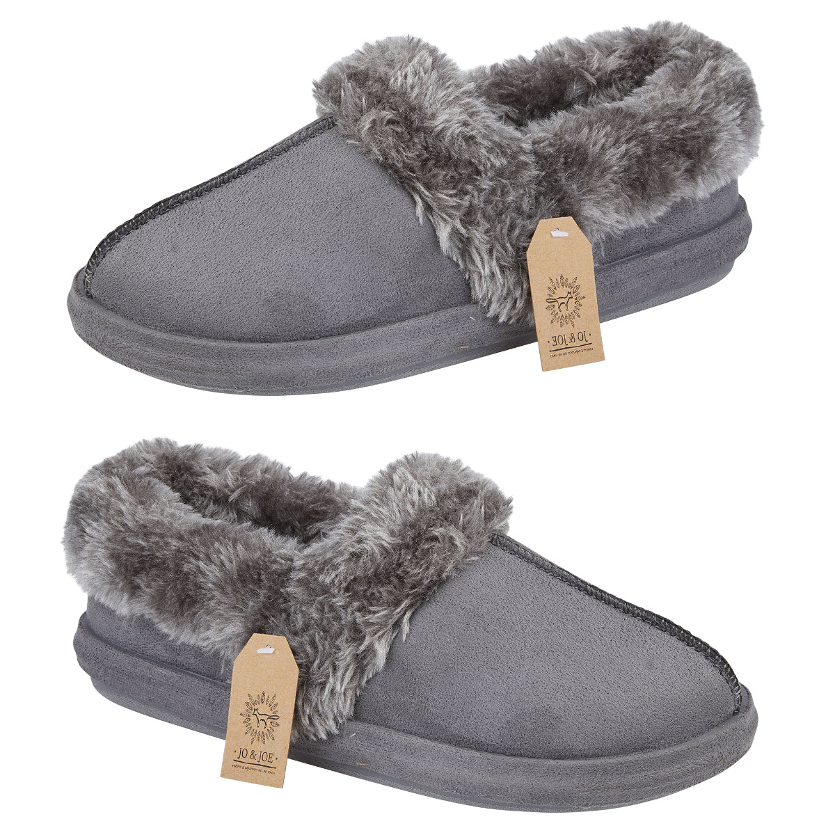 Jo & Joe Ladies Slipper (Size 4) - Charcoal_8019043