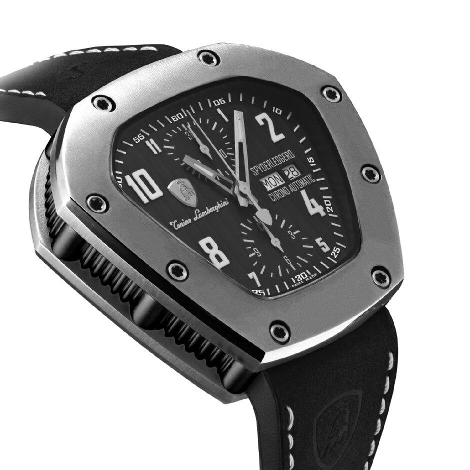 Tonino Lamborghini Spyderleggero Titanium TLFT07 with Swiss Made Automatic Sellita SW500 Chronograph with 25 Jewels, Sapphire Crystal Glass and 10atm_8020854_4