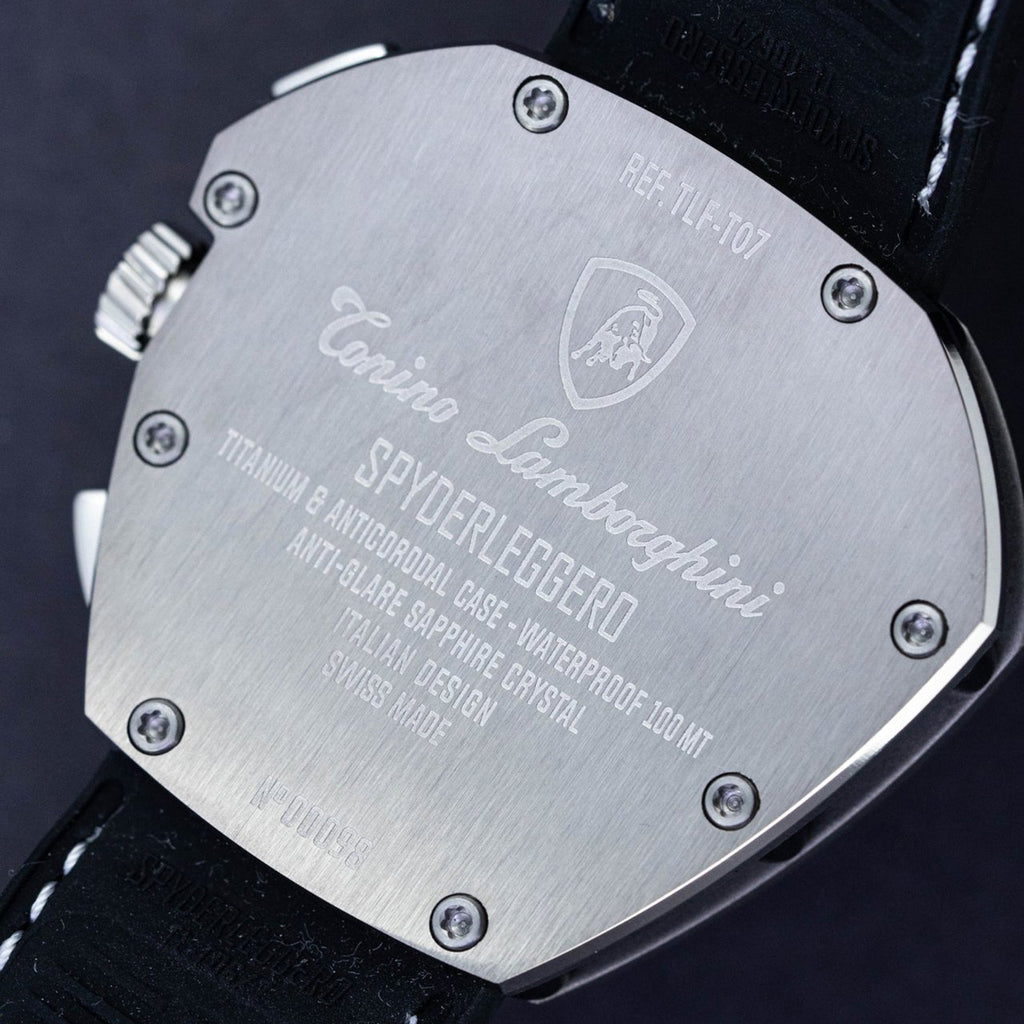 Tonino Lamborghini Spyderleggero Titanium TLFT07 with Swiss Made Automatic Sellita SW500 Chronograph with 25 Jewels, Sapphire Crystal Glass and 10atm_8020854_6