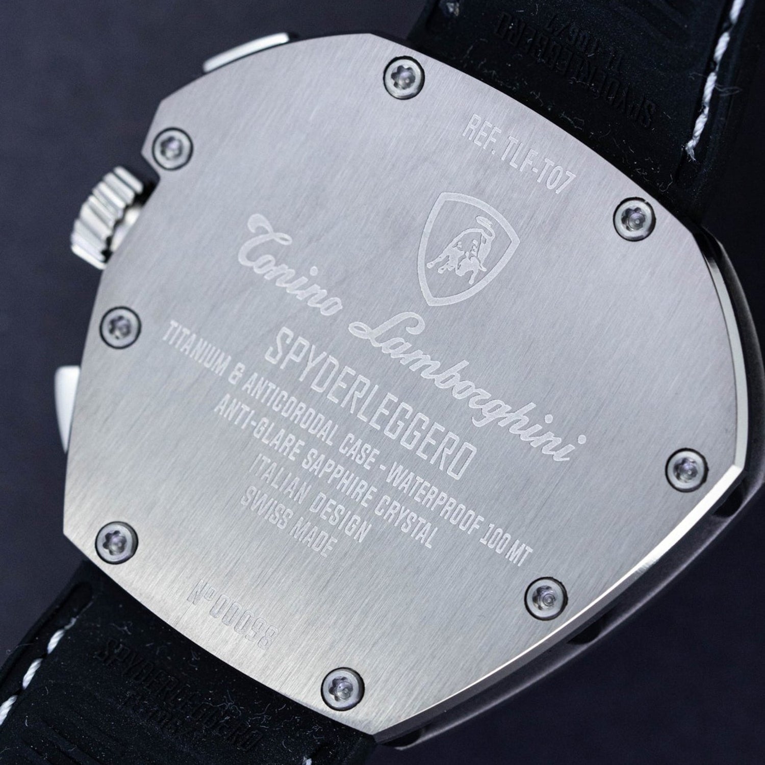 Tonino Lamborghini Spyderleggero Titanium TLFT07 with Swiss Made Automatic Sellita SW500 Chronograph with 25 Jewels, Sapphire Crystal Glass and 10atm_8020854_6