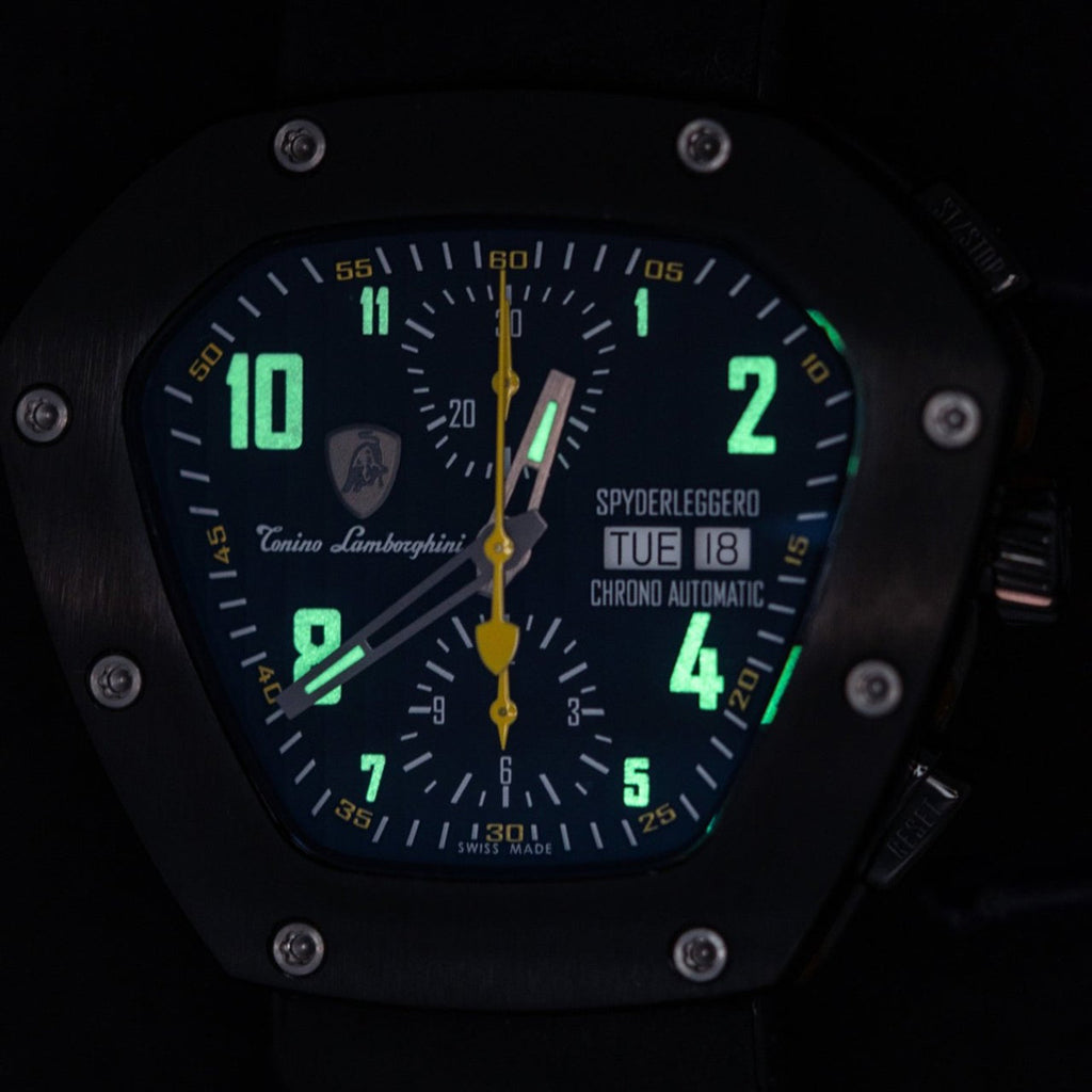 Tonino Lamborghini Spyderleggero Chronograph Swiss Made Watch - Black_8020855_6