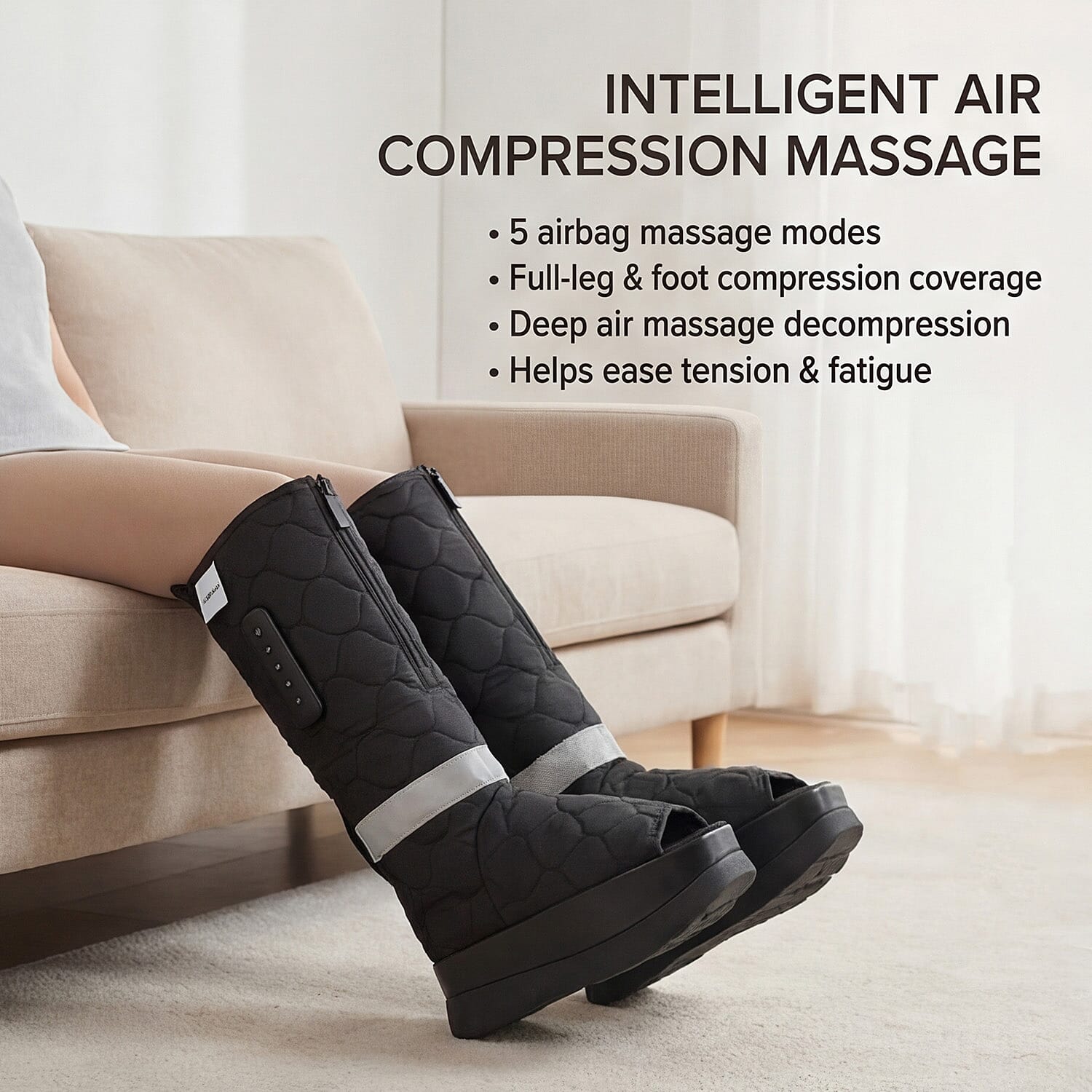 Bliss - Beyond Compression Massager Boots with 3 Heat Modes - 3 Airbag Intensity Settings
