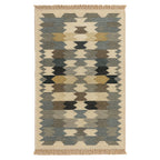 Turkish Kilim Patterned Rug - Size 80x125 cm - Multi Color & Brown