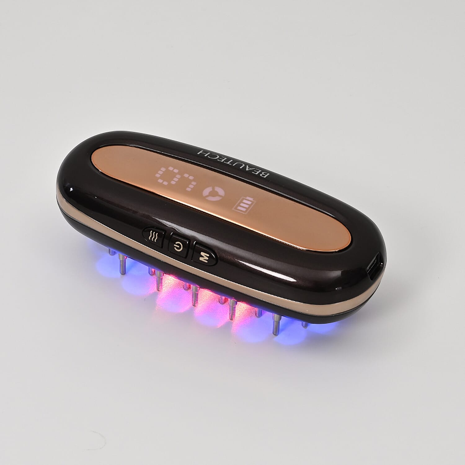 BEAUTECH- Multifunctional Scalp Hair Loss Treatment Comb - Laser, LED, Microcurrent & Vibration Therapy - Dark Brown