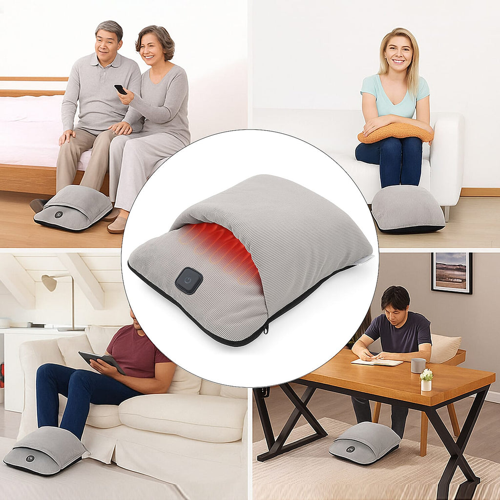 Soul Smart Velvet USB Powered Foot Massager with Heating (Power 10W) - Beige