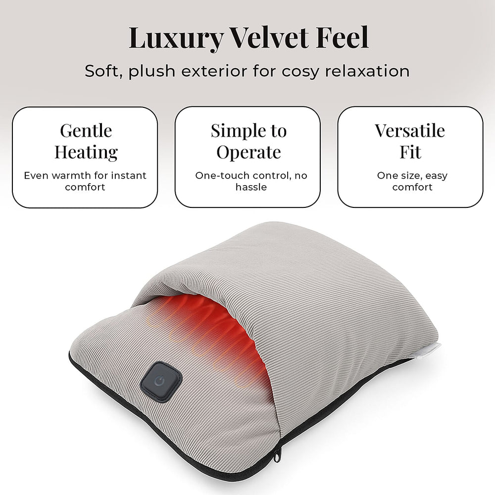 Soul Smart Velvet USB Powered Foot Massager with Heating (Power 10W) - Beige