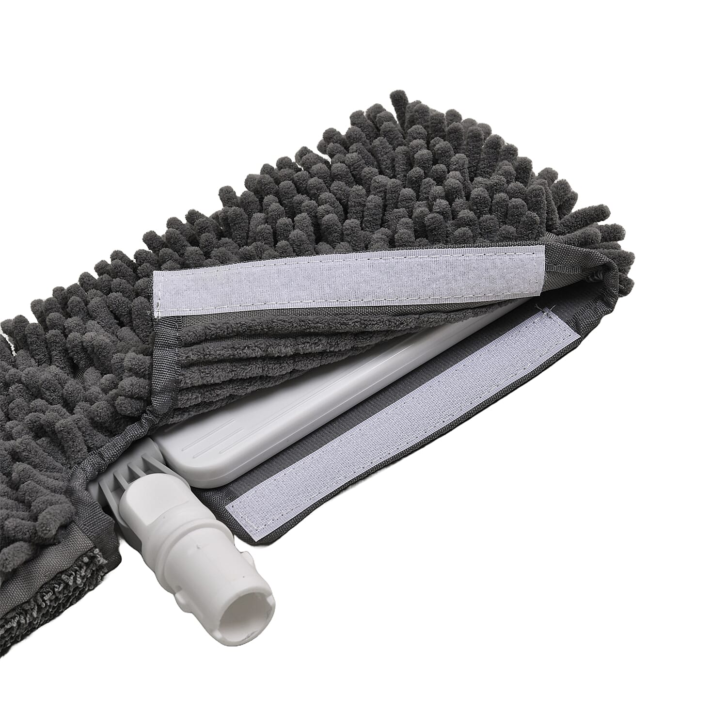 4-in1 Spray Mop - Including- Double Sided Mop Pad, Window Cleaning Head, Broom Head and Dustpan, 400ml Water Tank