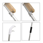4-in1 Spray Mop - Including- Double Sided Mop Pad, Window Cleaning Head, Broom Head and Dustpan, 400ml Water Tank