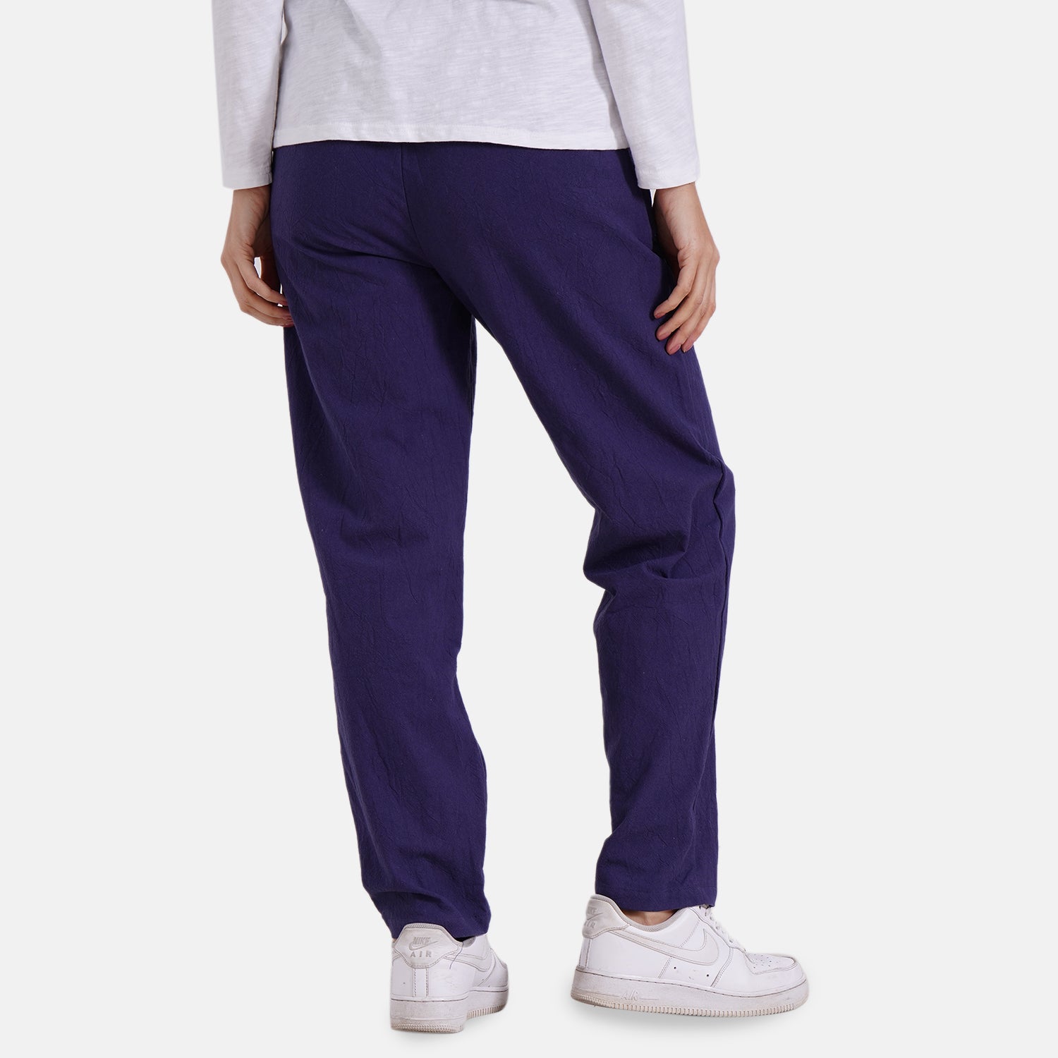 La Marey 100% Cotton Casual Trousers (Size 8 to 10) - Blue_8027470_1