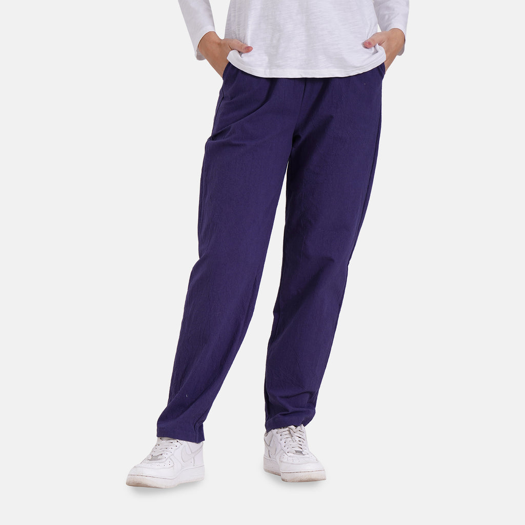La Marey 100% Cotton Casual Trousers (Size 8 to 10) - Blue_8027470_3